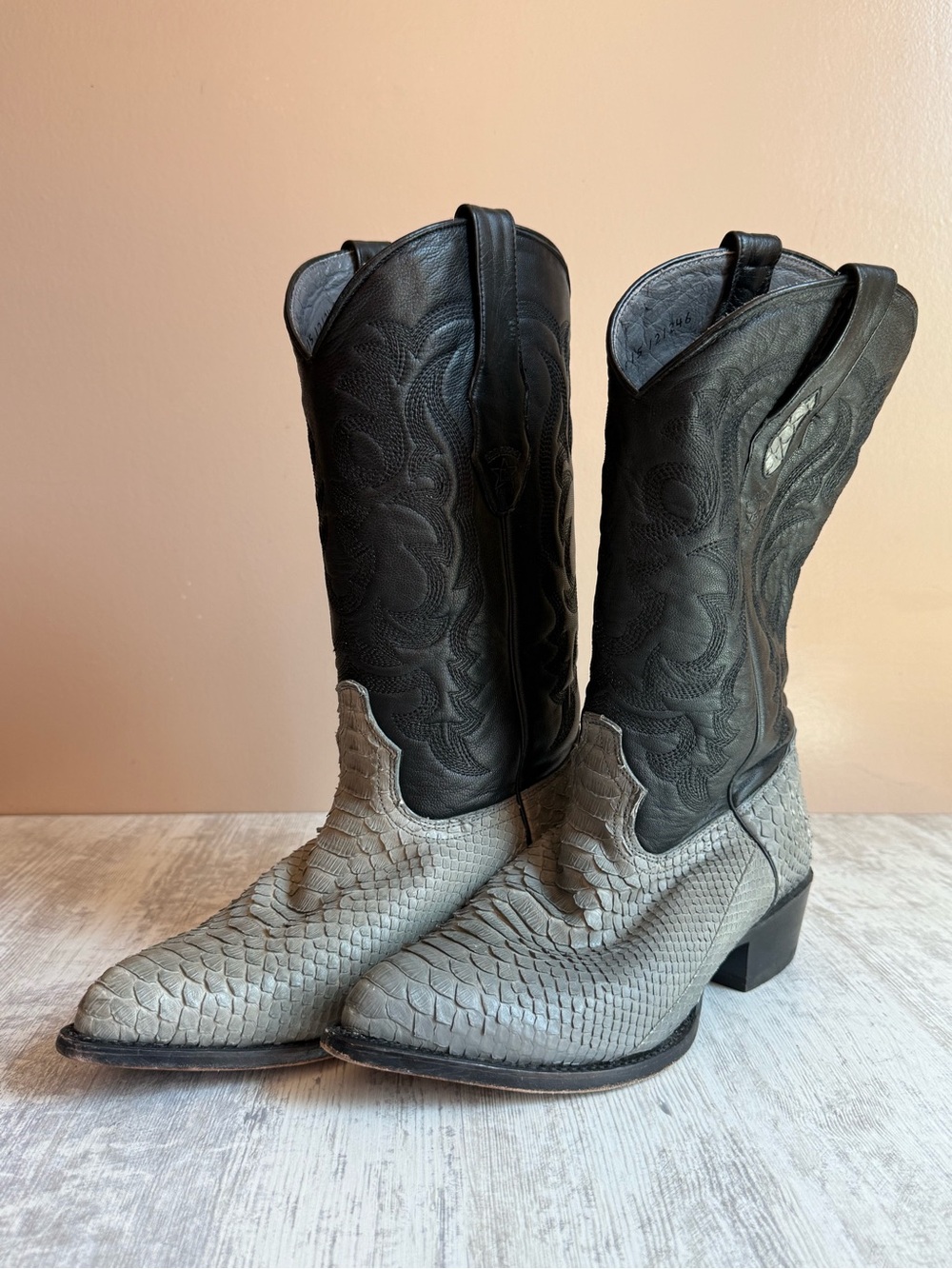 Men's Genuine Python Cowboy Boots